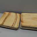 Bamboo Plates - Compostable and Grease Resistant 6 Inch Square Plates - Eco Friendly Plate is 100% Natural, Sturdy & Microwave Safe - Disposable & Biodegradable Wood