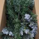 HMASYO 2 Pack Pre-Lit Artificial Christmas Tree Urn Filler, Lighted Christmas Flocked Pine Trees Planter Filler with 50 LED Lights, Weatherproof Sparkle for Entryways, Patios Outdoor Christmas Decor