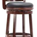 Boraam Augusta Bar Height Swivel Stool, 29-Inch, Cherry