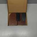 2Pairs Book Ends for Heavy Books, Wooden Bookends, Holds Heavy Books, Non-Skid, Perfect for Office Desk (Arch Blackwalnut)