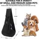 Dog Carrier Sling - Reversible Puppy Carrier Purse with Storage Pocket, Hand-Free Dog Sling Carrier for Carry Small Dogs and Cats, Travel Safety Harness, Dog and Cat Harness(Black)