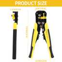 Self-Adjusting Wire Stripper Tool, 3-in-1 Heavy Duty Automatic Electrical Wire Stripper Cutter Crimper, Professional Multi Functional Stripping Tool for 10-24 AWG Solid & Stranded Wire