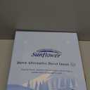 sunflower Full Size Silver Gray Comforter Lightweight Down Alternative Filling 100% Cotton Shell Bedding Full Comforter Blanket for Hot Sleepers with Corner Tabs Soft Breathable Machine Washable