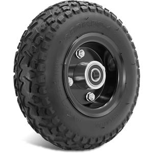 2.80/2.50-4 Wheel,9'' Inch Tire with 0.59in Bearing and 2'' Offset Hub suitable for Senior Mobility Scooter, Wheelbarrows, Scooters, Hand Trucks, Lawn Mowers, Dollies, Utility Cart