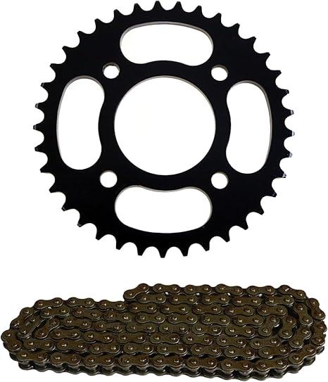 420 Chain 37 Teeth 58mm Rear Sprocket & #420 132 Links Chain Replacement Part