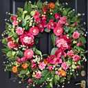 Waipfaru Spring Wreaths for Front Door, 26" Large Spring Summer Easter Wreaths for Front Door with Rose Peony Tulip Magnolia, All Seasons for Indoor Outdoor Farmhouse Home Porch Wall Window Decor (1pcs)