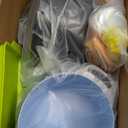 130Pcs Kitchen Playset, Toddler Pretend Cooking Play Pots, Pans, Utensils Cookware, Daily Food Fruit Veges, Shopping Storage Basket, Dessert, Prop Money, Learning Gift for Child (Blue)