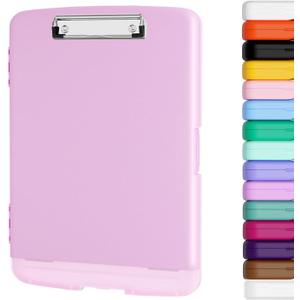Piasoenc Clipboard with Storage, 8.5 x 11 Organization Box with Pen Holder and A4 Legal Paper Folder, Folio & Side-Opening, Low Profile Clip,for Nurses,Teachers, Size 14 x 9.6 x 1.2 in, Deep Pink Piasoenc Clipboard with Storage, 8.5 x 11 Organization Box with Pen Holder and A4 Legal Paper Folder, Folio & Side-Opening, Low Profile Clip,for Nurses,Teachers, Size 14 x 9.6 x 1.2 in, Deep Pink