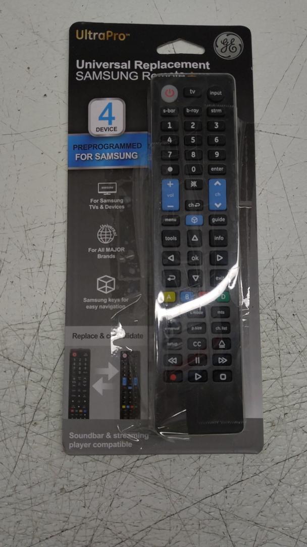 GE UltraPro Universal Replacement Samsung Remote & GE Micro USB Charge Cable (6 ft. / 1.8 m)