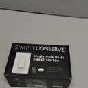 Simply Conserve Single-Pole WiFi Smart Switch SW-SP-100/240V-WiFi-WH, Alexa Device and Google Home Device Compatible WiFi Light Switch, Smart Home Device for Retrofit or New Construction