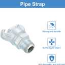 uxcell Iron Air Hose Fitting, 2Pcs 3/4" NPT Male 2 Lug Chicago Fitting Straight Through for Pipe Connections, Silver Tone (0.75 Inch)