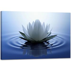 White Lotus Wall Art Canvas Pictures Print Spiritual Meditation Artwork Poster for Yoga Room Bathroom Zen Spa Photo Decor Framed Ready to Hang (24x 36inch) White Lotus Wall Art Canvas Pictures Print Spiritual Meditation Artwork Poster for Yoga Room Bathroom Zen Spa Photo Decor Framed Ready to Hang (24x 36inch)
