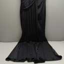 Memoriesea Women's Elegant Sleeveless Deep V Neck Bodycon Party Evening Gown Maxi Dress (Large, Black)