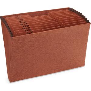 Blue Summit Heavy Duty Expanding File, Open Top, Letter Size, Monthly (Jan-Dec) Organizer, 12 Pockets