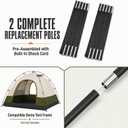 Fiberglass Tent Poles Replacement, 6 Sizes, 1 or 2 Pack, 12 ft