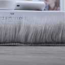 2 x Soft Faux Sheepskin Fur Rug Fluffy Fur Chair Cover Seat Pad Non-Slip Area Rug for Bedroom Living Room Floor Kids Room (Gray, 2x3 Feet Square)