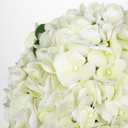 Hollyone Real Touch White Hydrangea Artificial Flowers in Vase Latex Large Faux Hydrangea Flowers Arrangements Hydrangeas Fake Flower with Glass Vase with Faux Water for Table Centerpiece Home Decor