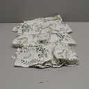 jinchan Ruffled Floral Valance Linen Shabby Chic Small Window Curtain 18 Inch Farmhouse Kitchen Valance for Bedroom Living Room Decor Cottagecore Rustic Window Treatments 1 Panel Green (Meadow Green on White)