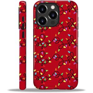 artslion for iPhone 16 Pro Max Case for Women Girl Men Boy, Compatible with MagSafe, Shockproof Soft Silicone & Hard PC Shell Protective Case for iPhone 16 Pro Max - Christmas Flavor Lights Red