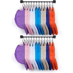 Hat Rack for Wall 24 Baseball Caps, 2 Pack Modern Metal Hat Organizer with 24 Hooks Hat Holder Wall-Mounted Storage Display for Closet Bedroom Entryway Laundry Black Hat Rack for Wall 24 Baseball Caps, 2 Pack Modern Metal Hat Organizer with 24 Hooks Hat Holder Wall-Mounted Storage Display for Closet Bedroom Entryway Laundry Black