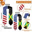 Graduation Stole Class of 2026 with Cap Tassel,and Honor Cord - Mixed Flag Graduation Sash for Graduation's Day 72"