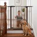 Mumeasy 36" High Extra Tall Dog Gate, 29.7"-40.5" Wide Pressure Mounted Tall Baby Gate for Dog, Auto Close Pet Gate with Door for Stairs,Doorways,House,Black