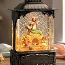 Empty Tomb Easter Scene and Cross Decoration Easter Snow Globe Resurrection Scene Cross Jesus Tomb Tray Jesus Nativity Scene Easter Decorations for Home Christian Gifts