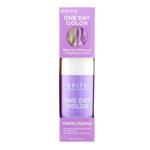 Brite One-Day Hair Color Mousse - Pastel Purple - Perfect for Lighter Hair with Mess-Free Application - Temporary Hair Color Dye (Pastel Purple, 3.38 Fl Oz)