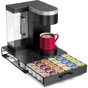 Storage Organizer Drawer for K-Cup Pods, ZECENN Coffee Pods Holder for Keurig Pods, Coffee Station Organizer Coffee Bar Accessories (36 Pods Capacity -Storage Drawer)