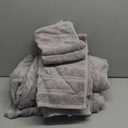 American Soft Linen Luxury 6 Piece Towel Set, 2 Bath Towels 2 Hand Towel 2 Washcloths, 600 GSM 100% Cotton Turkish Towels for Bathroom, Light Grey Towel Sets