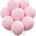 AFTERLOON Biodegradable Balloons 50 pcs Baby Pink 10 Inch, Matte Color Thickened Extra Strong Latex Helium Float, for Baby Shower Gender Reveal Garland Arch Wedding Birthday Party Decorations