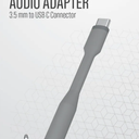 CCY 3.5MM TO USB C AUDIO ADAPTER Grey