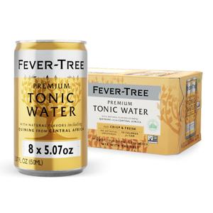Fever-Tree Tonic Water - Premium Mixer - Refreshing Beverage for Cocktails & Mocktails. Naturally Sourced Ingredients, No Artificial Sweeteners or Colors - 5.1 Fl Oz Cans - Pack of 8 (EXP 10/01/26) x 3