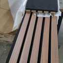 Art3d 4pcs-107 x 8in Slat Acoustic Panel for Wall and Ceiling, 3D Fluted Sound Absorbing Panel with Wood Finish, Walnut