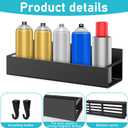 2 Pcs Magnetic Spray Can Holder, Magnet Toolbox Holder, Wall Mounted Spray Bottle Rack, Mechanic Paint Can Organizer, Tool Box Storage Rack for Garage Home Workspace (Black)