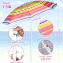 Huwena 2 Pack Beach Chairs with Umbrella for Adults, Low Folding Chair Set, Adjustable Detachable Umbrella, Lightweight Portable with Cup Holder & Carry Bag, for Beach Camping Travel(Rose Red)