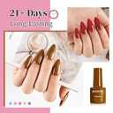 JODSONE 36 PCS Gel Nail Polish Set-32 Colors Gel Nail Polish Set Same Color Same Bottle No Wipe Base Top Matte Glitter Coat Professional Choice Salon Gifts