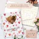 Lanpn Wedding Anniversary Journal Book, Leather Dating to 70th Wedding Scrapbook Memory Book, Newlywed Marriage Couple Gifts Notebook Bridal Shower Anniversary Diary (190 Pages)