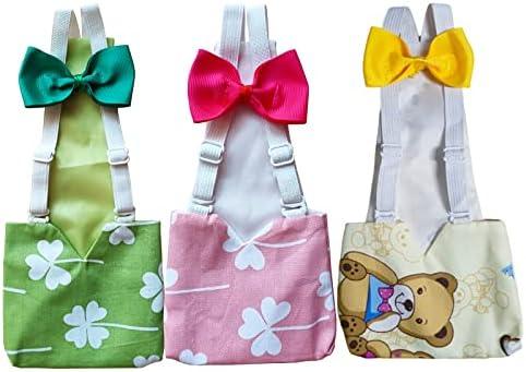 PIEITI 3 Pcs Small Chicken Diapers (S), Duck Diapers for Real Ducks Hens, Waterproof and Adjustable, Chicken Accessories Poultry