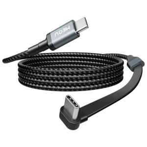 USB C Cable 3.3ft, 60W Type C Charger Fast Charging, Nylon Braided Right Angle USB C Cable, 90 Degree C Cord Charger for iPhone 17/16/15 Pro Max, Apple MacBook Pro, iPad, Pixel, Samsung