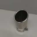 2.5 inch Inlet Exhaust Tip, 2.5" Inlet 3" Outlet 6" Overall Length Stainless Steel Exhaust Tail Pipe, Slant Sleek Angle Cut Exhaust Tailpipe, Clamp-On