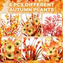 Chuangdi 6 Pcs Artificial Fall Thanksgiving Flowers in Vase 11.8 Inch Fall Thanksgiving Table Centerpieces Faux Potted Plant Fake Flowers in Pot Table Decor for Home Office Party Kitchen(Flower)