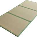 MAXYOYO Japanese Tatami Mat 100% Rush Grass Portable Folding Mat Futon Mattress Firm Traditional Floor Bed 79"x39"x0.47"
