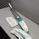 Shark Steam Mop with 2 Machine Washable Dirt Grip Pads, Removable Water Tank, Lightweight, Steam Cleaner for sealed Hard Floors, Marble, Stone, Hardwood, Tile, Laminate, White/Seafoam, S1000