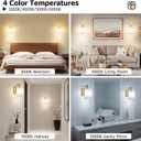 iThird 1 Pack Battery Operated Wall Sconce Light: Gold 6000mAh Rechargeable Wall Lights with Touch and Remote Control, 4 CCT Dimmable Wireless Wall Lamps for Bedroom Living Room Hallway