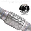 Flex Pipe,Heavy Duty Exhaust Flex Pipe,Car Accessories Stainless Steel Flexible Exhaust Pipes,Universal Muffler Tube Automotive Replacement,Suitable for Most Cars,Trucks (2.25"x6"/10")