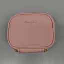 Small Makeup Bag with Led Mirror, Mini Travel Make up Bag 3 Light Modes Adjustable Brightness, for Women Organizer Cosmetic Bag, Portable Travel Train Toiletry Bag, for Pool Parties Work Touch-Ups (Pink)