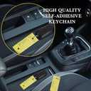 Thyle 500 Set Self Laminating Protecting Car Key Tag with Label Ring Bulk a Self-adhesive Plastic Film Prevent Writing from Fraying Key Tags with Metal Split Rings for Car Truck or RV Dealers Supplies