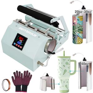 BetterSub 3in1 40 OZ Tumbler Mug Heat Press Machine 30 OZ 20 OZ 16 OZ Sublimation Straight Skinny Tumbler Mug,11 OZ 15 OZ 16 OZ Sublimation Mug Heat Transfer