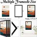Black 14x22 Picture Frame Set of 3, High Transparent Frame for 14 By 22 Photo Collage Canvas Poster Size Wall Mount and Tabletop Horizontally Vertically (Black, 14 x 22 inches)